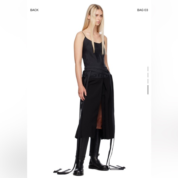 NWT Ann Demeulemeester Black Jenna Midi skirt - Picture 2 of 10
